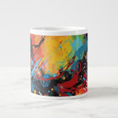 La tasse à design abstrait multicolore (Devant)