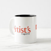 La tasse à deux tons du magazine de l'artiste (Devant gauche)