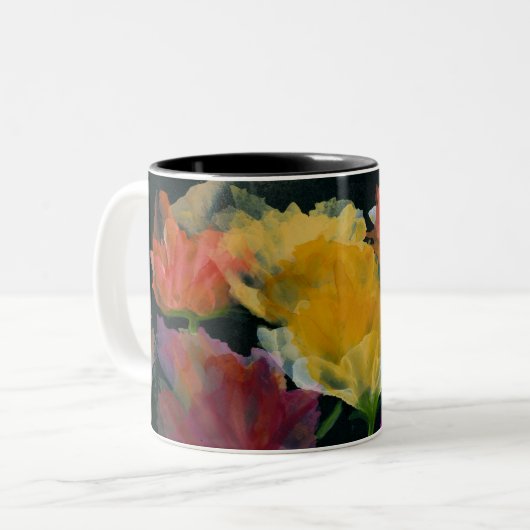 La tasse à deux tons tient 11 onces avec le beau (Devant gauche)