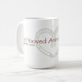 La tasse animale Hooved "de coeur en fer à cheval" (Devant gauche)