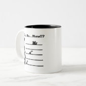 La tasse "… au sujet de… miaulent ? ! " (Devant gauche)