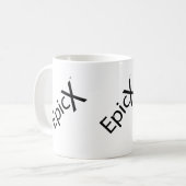La tasse avec le logo des textes 3 d'EpicX a (Devant gauche)