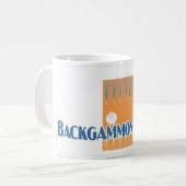 La tasse blanche de l'intoxiqué de backgammon (Devant gauche)