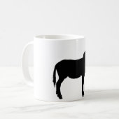 La tasse blanche de logo d'âne PERSONNALISENT (Devant gauche)
