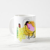 La tasse blanche du classique 11oz "aimez poussin" (Devant gauche)