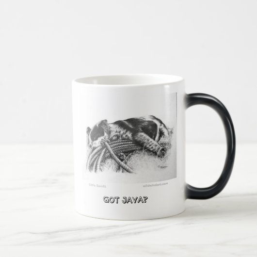 La tasse bleue de Heeler "a obtenu Java ? " (Droite)