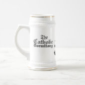 La tasse catholique de Stein de dortoir (blanc/or) (Gauche)