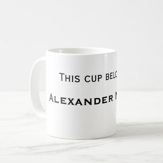 La tasse d'Alex (Devant gauche)