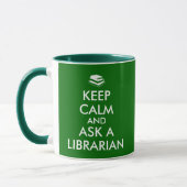 La tasse de bibliothécaire gardent le calme pour (Gauche)