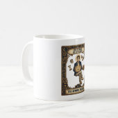 La tasse de café avec la carte de tarot du travail (Devant gauche)
