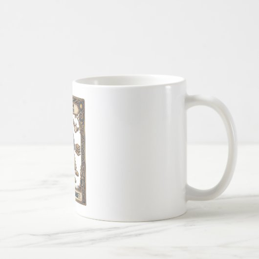 La tasse de café avec la carte de tarot du travail (Droite)