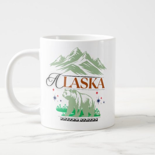 La tasse de café aventure de l'ours d'Alaska (Gauche)