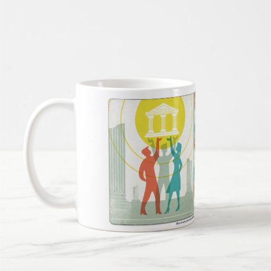 La tasse de café blanc classique d'archétype de (Gauche)