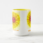 La tasse de café bleue de "cadran solaire" de (Centre)