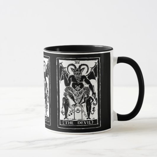 La tasse de café de carte de diable (Droite)
