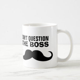 La tasse de café de moustache de PATRON, drôle