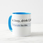 La tasse de café Facebook manie maladroitement (Devant gauche)