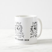 la tasse de café grincheuse drôle de chat (Devant droit)