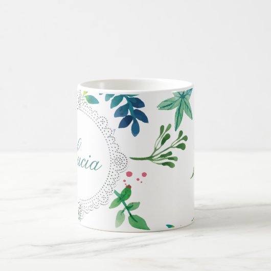 La tasse de café nommée faite sur commande de vert (Centre)