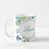 La tasse de café nommée faite sur commande de vert (Gauche)