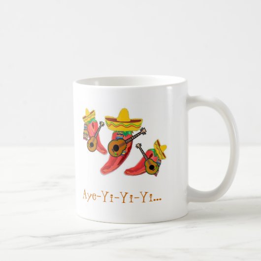 La tasse de café, poivrons de piments, mariachi se (Droite)
