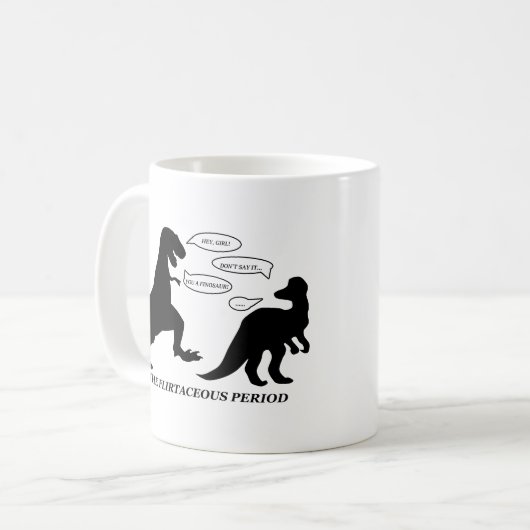 La tasse de calembour de dinosaure de période de (Devant gauche)