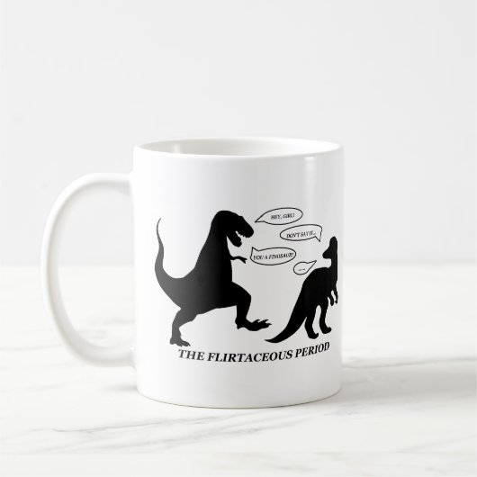 La tasse de calembour de dinosaure de période de (Gauche)