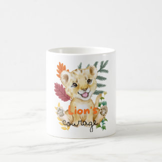 La tasse de courage de Lion pour le café adulte en
