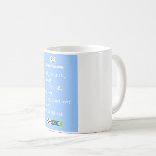 La tasse de devise de Yorkshire, grande idée de (Devant droit)