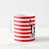 La tasse de drapeau de pingouin de liberté (Devant gauche)