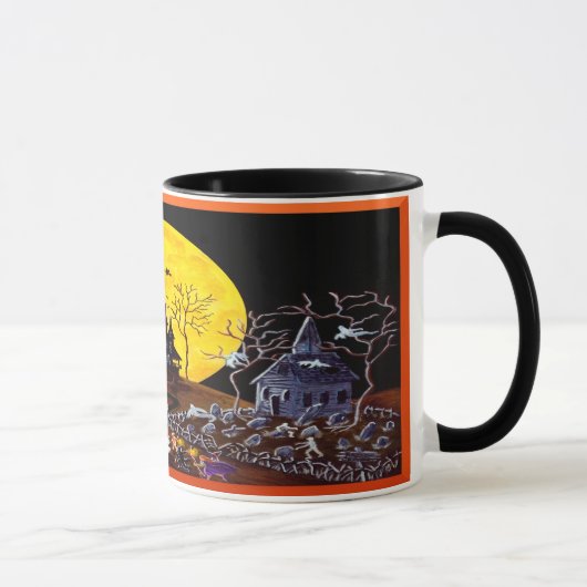 La tasse de Halloween "continuent à fonctionner " (Droite)