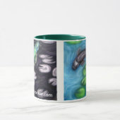 La tasse de Koi vert et noir (Centre)