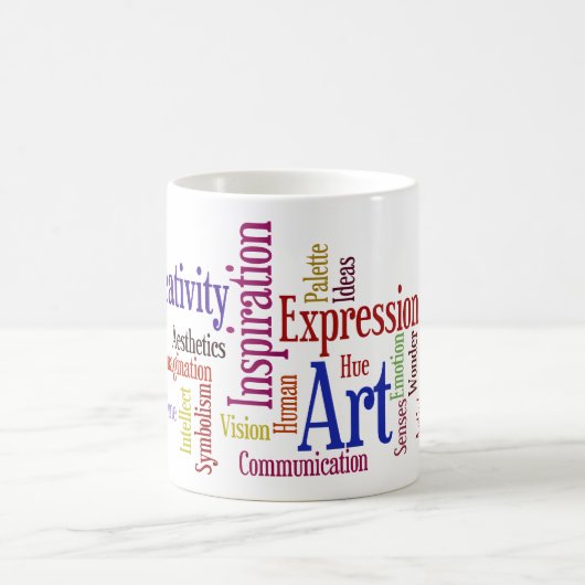 La tasse de l'artiste - inspiration, nuage de mot (Centre)