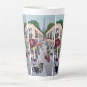 La tasse de latte du Paris Café (Devant)