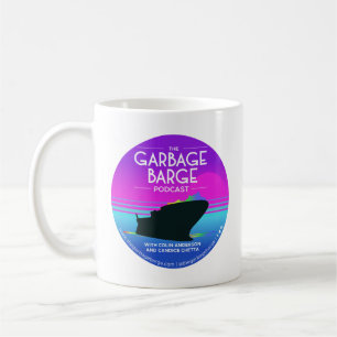 La tasse de logo de Podcast de péniche de déchets