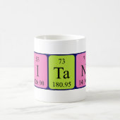 La tasse de nom de table périodique bretonne (Centre)