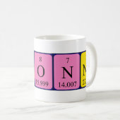 La tasse de nom de table périodique de Ladonna (Devant droit)