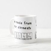 La tasse de nom de table périodique de Ladonna (Devant gauche)