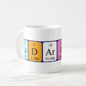 La tasse de nom de table périodique Ladarius (Devant gauche)