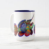 La tasse de poissons de Dragonet Goby de mandarine (Devant gauche)