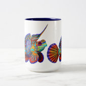 La tasse de poissons de Dragonet Goby de mandarine (Centre)