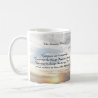 la tasse de prière de sérénité