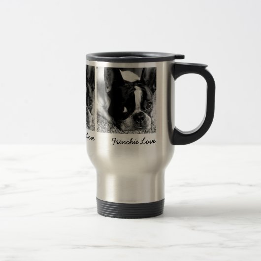 La tasse de voyage d'amour de Frenchie (Droit)