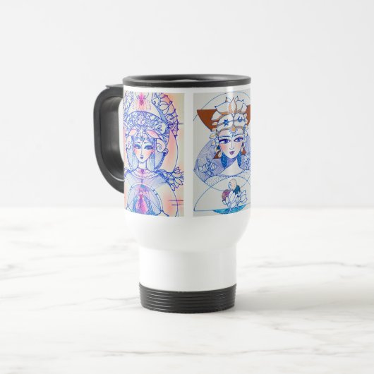 La tasse de voyage de trois Devi (Devant gauche)