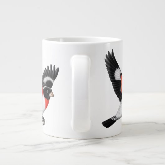 La tasse d'éléphant de gros-bec de Breasted de ros (Dos)