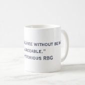 La tasse désagréable notoire de citation de RBG (Devant droit)