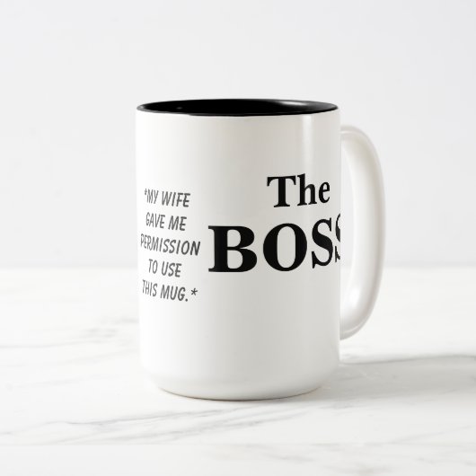 La tasse d'humour de mari de patron (Devant droit)