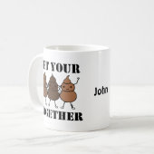 La tasse drôle de dunette de tasse faite sur (Devant gauche)