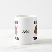 La tasse drôle de dunette de tasse faite sur (Centre)