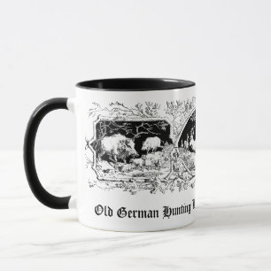 La tasse du chasseur démodé avec les cerfs commu
